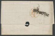 West Aust: 1841 entire headed "Leschenault 15 June 1841" & signed - at top of the first page - "HM Ommanney", to England with poor straightline 'SHIPLETTER' b/s & London transit cds of 24NO24/1841, light 'BEDFORD' arrival cds on the face, minor soiling. [ - 2
