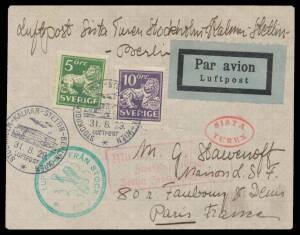 Worldwide: Flight covers including 1917 Italy Turin-Rome with 25c Express 'ESPERIMENTO POSTA AEREA/MAGGIO 1917/TORINO-ROMA ROMA-TORINO' overprint on special postcards x2 & cover, 1919 Newfoundland-Ireland per Raynham & Biddlecombe with 'Trans-Atlantic/AIR