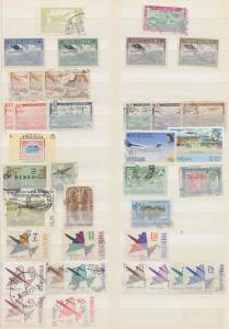 Worldwide: Airmails of the World stockbook collection, very patchy but noticed better items/sets from Cook Islands, Iceland, Japan, Russia, Saar, Spain & Switzerland. (100s)