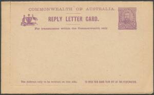 Worldwide: Odds n sods with better items Australia 1911 1d+1d Reply Letter Card unused (the reply section stuck), NWPI Blatter cover with 5/- Roo, GB 1919 cover with 'OFFICAL PAID/SANDRINGHAM RSO NORFOLK' cds in red & 'GvR' cachet, and entrÃƒÂ©e tickets t