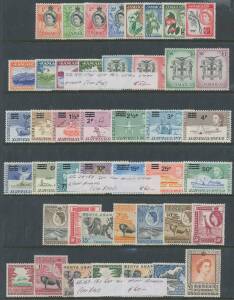 Worldwide: British Commonwealth QEII Pictorials complete sets comprising 1953 & 1960 Gibraltar, 1954 Dominica, Falkland Islands Dependencies & KUT, 1956 Jamaica & 1970 British Antarctic Territory Decimals, lightly mounted, Cat Â£900 for unmounted.