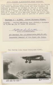 Worldwide: AVIATOR AUTOGRAPHS: Mostly written-up group including Italy "Balbo" (1931 mass flight leader) & "Bruno Mussoloni" (son of Il Duce) on piece alongside "Caprini" "Paradisi" & "Mori", and Great Britain Air Marshals "J Boothman" & "RLR Atcherley", 