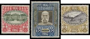 Austria: 1905-1937 Collection in SAFE hingeless album mostly mint & virtually complete - except for 1933 WIPA issues & 10s Dollfuss - including 1908 Anniversary set with paper varieties and 1910 Birthday set with high values well-centred, 1925 New Currenc