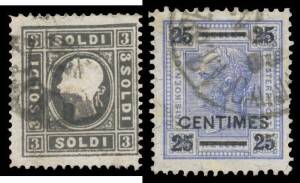 Austria: TERRITORIES & OCCUPATIONS: Lombardy & Venetia including 1858 Franz Joseph 3s black Type I used, POs on Crete 1904 '25 CENTIMES' overprint with partial 'CANEA' cds, Levant with values to 20pia, Bosnia & Herzegovina reasonably complete, some Fieldp