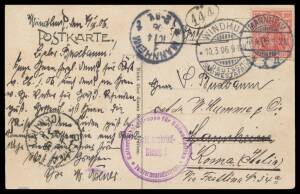 Germany: SOUTH WEST AFRICA: 1905-07 postcards sent by German soldiers during the Herero Revolt with 'Soldatenbrief-/Stempel' cachets in violet variously inscribed 'Feldpostkarte' or with "Feld" added in manuscript to PPCs including Okahandja Fort, Troops 