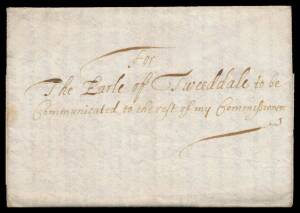 GB: 1668 entire letter headed "Whitehall 18 March 1668" & signed "Lauderdaill" to "The Earle of Tweddale to be/ Communicated to the Rest of my Commissioners", carried privately with no postal markings, some light soiling otherwise remarkably fine; also 17