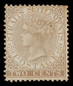 Malaya: STRAITS SETTLEMENTS: 1867-72 CC 2c brown with the Watermark Inverted SG 11w, a bit toned/aged, Cat Â£650.