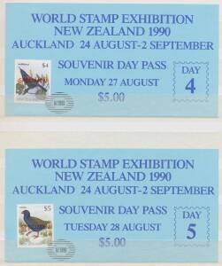 New Zealand: Box containing stockbooks and packets with mint KGVI-QEII duplicate singles, blocks, Health including M/Ss, Life Insurance blocks, used with some QV, 1931-40 Arms to 10/- plus decimal $4 to $10 and Officials etc, also '1990 Stamp Exhibition' 