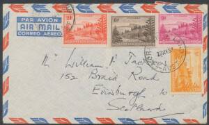 Norfolk Island: 1947-51 commercial airmail covers to New Zealand with Ball Bay frankings 1) 1947 with 6d, with provisional regsitration label, minor spotting; 2) 1951 with Â½d & 6d; and 3) c.1951 with 2d 2Â½d & 5d and 'LATE FEE' h/s, a few blemishes; also