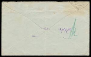 Norfolk Island: WORLD WAR II CENSORSHIP: 1939 cover to London with KGVI 2d tied by 'NORFOLK ISLAND/AUST' cds (14DE38 date error), light but clear strike of the very rare straight-line 'PASSED BY CENSOR' handstamp (Little #H1) in violet on the reverse, min