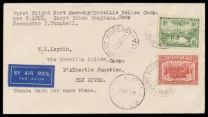 Papua Flights: 1935 (Aug-Nov) Fly River Flights comprising AAMC #P88 Daru-D'Albertis Junction x2, #P91 Orroville Police Camp-Port Moresby x2, #P93 Port Moresby-Orroville return flight and also two covers carried on the subsequent flight to Daru the former