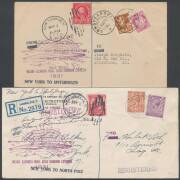 Arctic: 1931 Wilkins-Ellsworth Trans-Arctic Submarine Expedition covers from Norway x2 - one registered & signed "Hubert Wilkins" - with 'LONGYEARBYEN' cds and from Great Britain x2 both signed, the registered one also by "Sloan Danenhower" Commander of t - 2