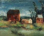 SALI HERMAN (1898-1993): (Farm Buildings), oil on canvas, signed lower left "S.Herman 51", 38x30cm.    