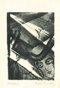 PEARL BINDER (1904-1990), group of lithographs (5), titled "memoir de Valois", "Adrienne", "Aurelia", "Gerard de Nerval" & ""de Nerval", each about 10x15cm. Each signed in pencil lower right. - 3