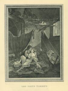 FRANCE: Group of French engravings (27). Desire, seduction, passion and voyeurism were popular subjects of the visual arts in 18th & 19th Century France.