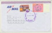 Postal History: 1966-2000s QEII frankings with many solo airmail usages & scarcer destinations, postcard & greeting card rates, registered & Security Post, Priority Paid, Express, uprated postal stationery, formular & PO aerogrammes, illustrated 'Tourist' - 6