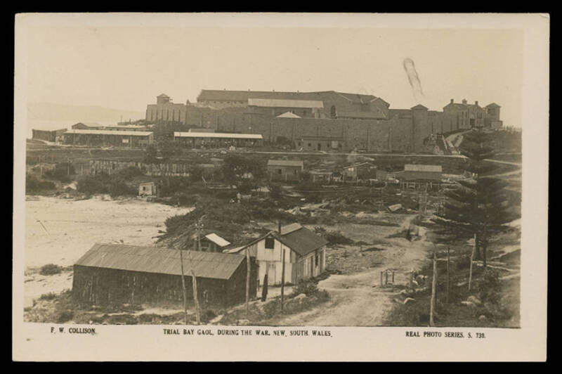 NSW: Trial Bay: 1915 (c.) FW Collison Real Photo Series "Trial Bay Gaol, during the War...", unused. Used as a camp for German POW officers during World War I.