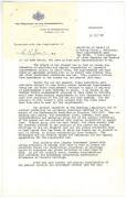 HAROLD HOLT (Australia's 17th Prime Minister), signed 2-page letter dated 16th Sep.1965 on "Commonwealth of Australia, Treasurer" letterhead to MP C.K.Jones re improvements made by sporting bodies on land leased from the Crown. [Harold Holt's term as Prim