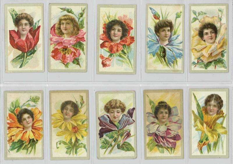 1900 American Tobacco Co. "Beauties, Flower Girls", complete set [25]. Fair/VG.