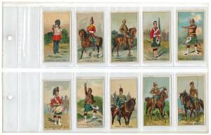 1900 American Tobacco Co. "Military Uniforms C", complete set [25] & "Military Uniforms D", complete set [25]. Mainly G/VG.