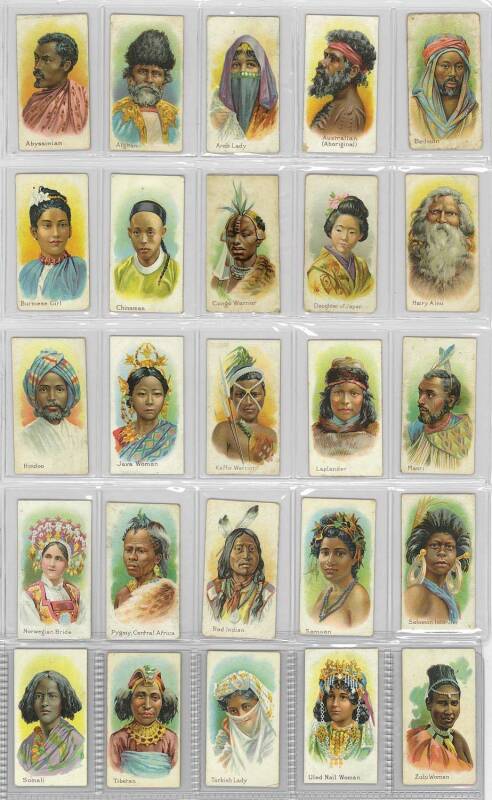 1904 Sniders & Abrahams "Natives of the World", complete set [25]. Mainly Fair/VG.