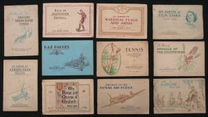 1910-81 Wills cards, noted 1910 "Kings & Queens of England" (silk) [38]; 1927 "Engineering Wonders" [50]; 1939 "Association Footballers" [50]. Poor/VG. (Total c1400).