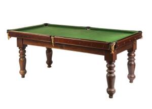 POOL TABLE/ DINING TABLE, table top with three leaves, overall size 190x105cm. Fair condition.