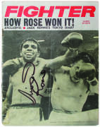 LIONEL ROSE: Collection with signed display; poster signed Lionel Rose & Barry Michael; signed copy of his book "Lionel Rose: Australian" [Sydney, 1969]; boxing magazines (24 - one signed on cover by Lionel Rose).