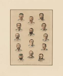 CRICKET DISPLAYS, noted Warwick Armstrong, display with signature on piece, window mounted with large action picture; 1882 newspaper engraving titled "The Australian Cricketing Team", from 'The Graphic' June 3 1882; plus reprinted 1902 Australian Cricket 