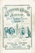 1928-29 Australia v England, rare programme for the 4th Test in Adelaide "International Cricket, Souvenir, Visit of English Eleven to Australia, October 1928 to March 1929. Fourth Test Match, Played at Adelaide, February 1st 1929". Good condition. Extreme