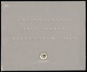 ONE DOLLAR; 2001 Millennium, 2002 Melbourne Mint, 2003 Holey Dollar/Dump & Prince William 21st, 2004 Eureka Stockade, Eureka Stockade Locket, 1964 Penny, 1st Moon Walk & Royal Visit Florin, 2005 Sydney Half Sovereign & Prince Henry 21st, 2006 Germany Worl