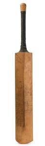 LEN HUTTON'S CRICKET BAT: "Gradidge - Len Hutton" Cricket Bat, believed to have been used in the first test match of the 1954-55 Series in Brisbane, signed by Len Hutton in ownership position, also signed by Don Bradman & Jack Ryder, plus 1954-55 England 