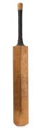 LEN HUTTON'S CRICKET BAT: "Gradidge - Len Hutton" Cricket Bat, believed to have been used in the first test match of the 1954-55 Series in Brisbane, signed by Len Hutton in ownership position, also signed by Don Bradman & Jack Ryder, plus 1954-55 England 