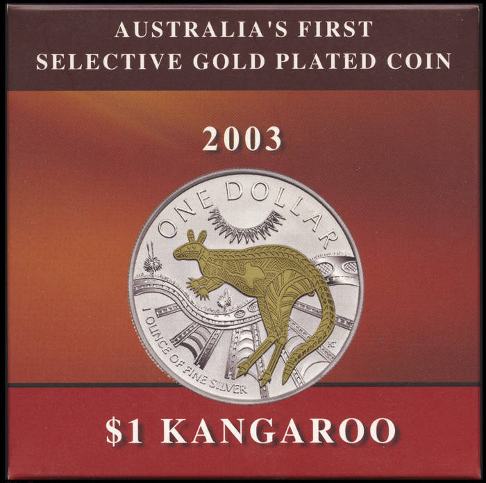 KANGAROOS; 2004 & 2005; Selective Gold Plated 2003, 2004 & 2005; Unc. 2003 cased & 2005 carded. Cat. $725.