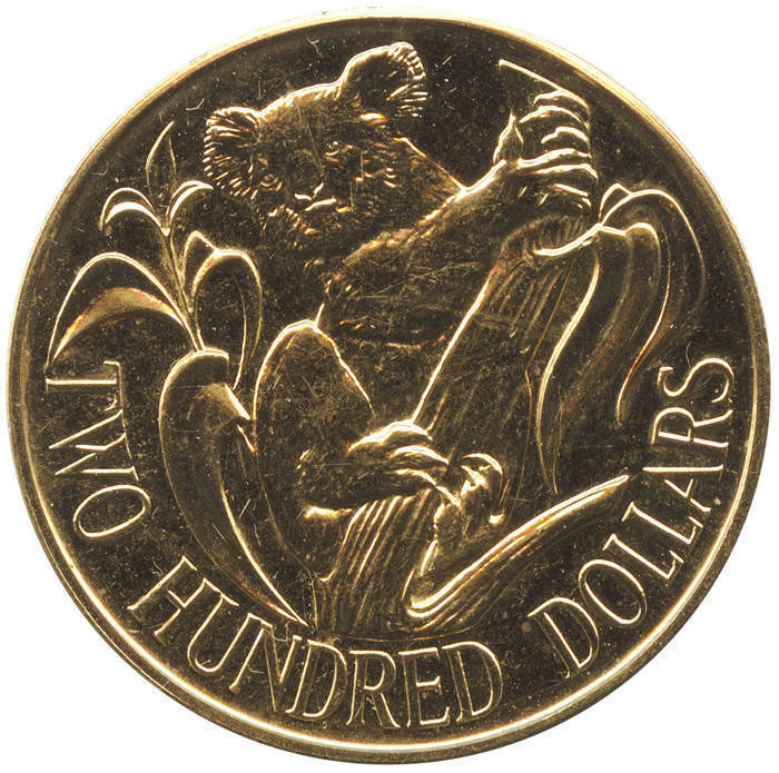 UNCIRCULATED; 1980 GOLD Koala.