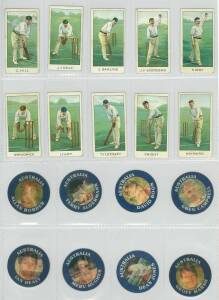 1903 Wills (Australia) "Australian & English Cricketers", complete set [25]; plus 1991 7 Eleven/Slurpee "Australian Cricketers" [15]. Fair/VG.