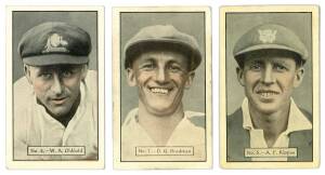 1934-35 Allens "Cricketers", almost complete set [37/39] including two No.3 (H.S.Love & H.Ebeling.Fair/G.