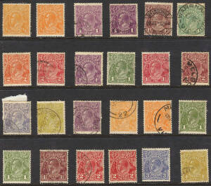 Group of FU 'Roos to 5/-, collection of KGV heads etc. on Hagners, incl. inverted wmks & shades, range of Aust. Post products incl. literature, a few stamps (decimal FV $90+) plus 1997 Bradman & 2000 Last ANZACs PNC's.