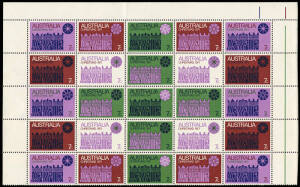 Mint collection in 2 albums pre-decimal starts with Specimen group to 1980's with 'Roo CofA set of 3*, then KGV to QEII range MH/MUH. Decimals 1966 to 1980's as singles, sets, strips & blocks and incl. a bundle of booklets, FV $250. Noted 1971 Xmas blk of