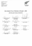 NEW ZEALAND: Team sheets (5) for 2001 v Sri Lanka & Pakistan; 2001 tour to Sri Lanka; 2001 tour to Australia (Tests);&nbsp;2002 tour to Australia (ODIs); 2002 tour to Pakistan & Sharjah; plus 34 signed photographs.