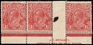 Mixed group incl. 1½d Red, perf. 13½ x 12½, Sm Mult. imprint strip of 3 with "Void corner"*, 4d Blue with inverted wmk, MNG and 5d Brown, CofA wmk, x10 with varieties. Mixed condition.