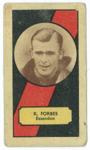 1932 Clark-Ellis "VFL Footballers" [1/108] - K.Forbes (Essendon). Fair/G. Rarity 8.