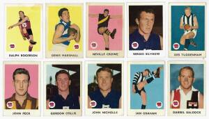 1965 Scanlens "Footballers", part set [10/36]. Fair/VG.