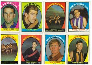 1968 Scanlens "Footballers", Series A (puzzle of 1967 Grand Final on reverse), complete set [44]. Fair/VG.