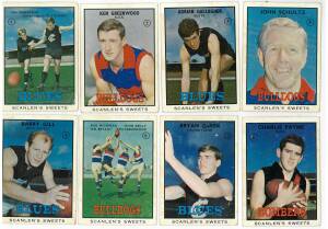 1968 Scanlens "Footballers" Series B (scarcer - puzzle of Team logos on reverse), complete set [40]. Poor/G.