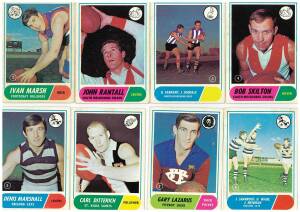 1969 Scanlens "Footballers", complete set [48]. Poor/VG.