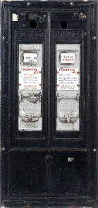 Australia Post wall mounted stamp vending machine for 2c & 5c coil stamps, in reasonable condition but in need of restoration. Very heavy, buyer to collect.