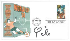 PELE, nice signature on USA 1994 World Cup FDC.
