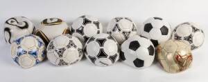 Adidas FIFA World Cup Historical Match Ball Collection 1970-2010, with 11 footballs from 1970, in 'shop sample' condition.