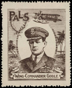 April 1924 (AAMC.70a) Wing Commander Goble souvenir stamps, printed by the Herald & Weekly Times for "Pals" readers. In blue & dark browm both with full gum* and in red MNG (faults).